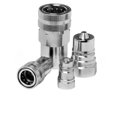 Quick couplings with poppet sealing system